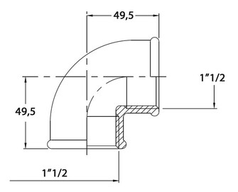 KULMAKAPPALE 90 1 1/2