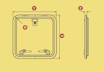 LEWMAR KANSILUUKKU, MATALA PROFIILI, KOKO 20