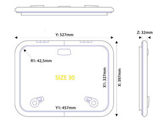 LEWMAR KANSILUUKKU MEDIUM PROFIILI KOKO 30