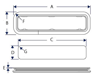LEWMAR STANDARD PORTLIGHT IKKUNA, KOKO 4 AVATTAVA