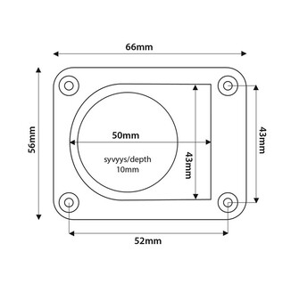 LUUKKURENGAS RUOSTUMATON TERÄS 65x55MM