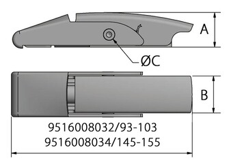 LUUKUNKIRISTIN PEITETTY MALLI, RUOSTUMATON 145-155MM