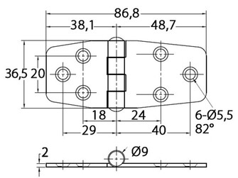 LUUKUNSARANA 36,5x86,8MM