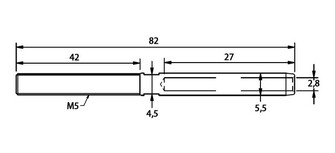 M5 KIERREPÄÄTE 2,5MM VAIJERILLE
