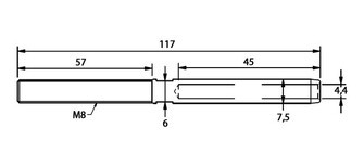 M8 KIERREPÄÄTE 4MM VAIJERILLE