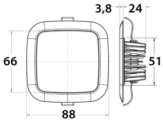 MIRAGE LED-KOHDEVALO, LÄMMIN VALKOINEN