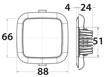 MIRAGE LED-KOHDEVALO LASIKEHYKSELLÄ, RGBW