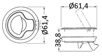 NOSTOSALPA Ø61,4MM, MUSTA NAILON