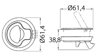 NOSTOSALPA Ø61,4MM, VALKOINEN NAILON