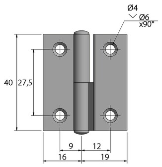 NOSTOSARANA 40x35MM VASEN, RST