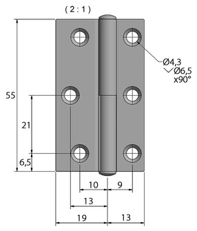 NOSTOSARANA 55x32MM, VASEN