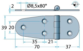 NOSTOSARANA RUOSTUMATON TERÄS <br />70 + 37MM