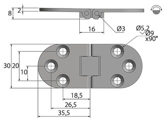 PÖYTÄSARANA 30x71MM