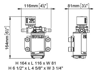 PAINEVESIPUMPPU UP2/E 10L/MIN 12/24V