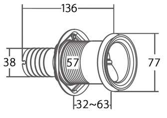 PAKOPUTKEN LÄPIVIENTI 38mm
