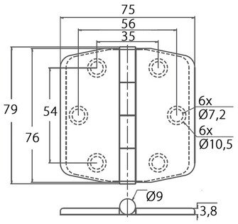 PEITETTY SARANA 74x75MM