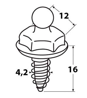PELTIRUUVI 4,2X12MM TENAX