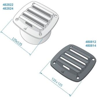 POLYPROPYLEENI-VENTTIILI 125x15MM, VALKOINEN