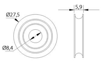 PYLPYRÄN KEHRÄ 27x6MM