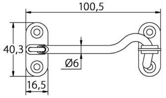 RUOSTUMATON TERÄS NIVELHAKA 100MM