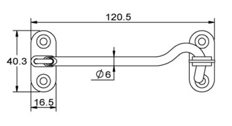 RUOSTUMATON TERÄS NIVELHAKA 120MM