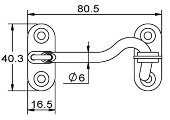 RUOSTUMATON TERÄS NIVELHAKA 80MM