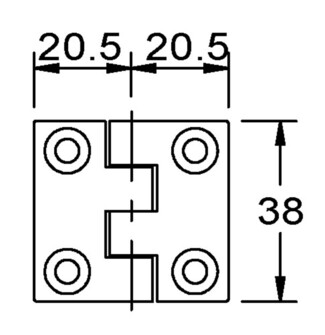 RUOSTUMATON TERÄS SARANA 41x38MM