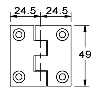 RUOSTUMATON TERÄS SARANA 49x49MM