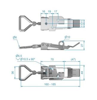SÄÄDETTÄVÄ LUUKUNKIRISTIN 160-185MM