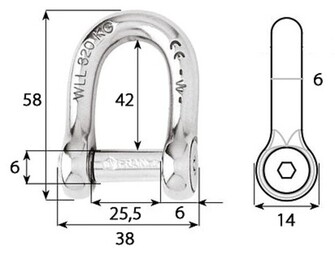 SAKKELI, D-MALLI, LUKITTAVA, LEVEÄ 6mm