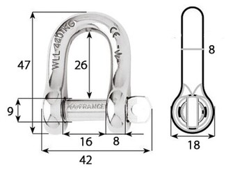 SAKKELI D-MALLI, LUKITTUVA 8mm