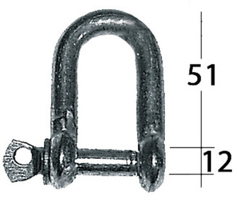 SAKKELI GALVANOITU D-MALLI 12MM