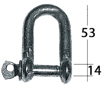 SAKKELI GALVANOITU D-MALLI 14MM