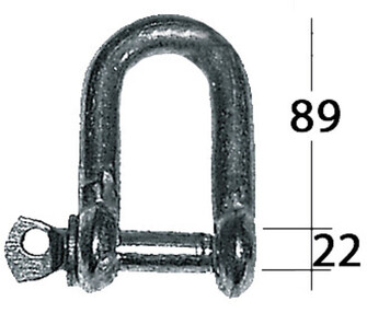 SAKKELI GALVANOITU D-MALLI 22MM