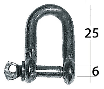 SAKKELI GALVANOITU D-MALLI 6MM