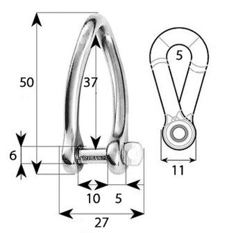 SAKKELI, KIERRETTY, PITKÄ 5mm