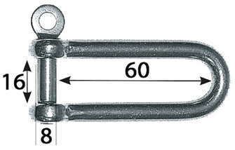 SAKKELI PITKÄ 8MM AISI316