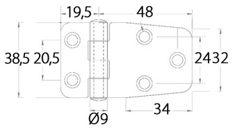 SARANA 38,5x 67,5MM NAUTICAT