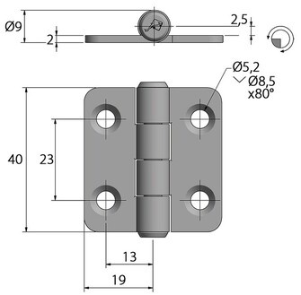 SARANA 40x38MM RST