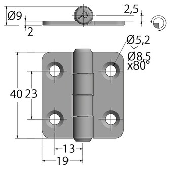 SARANA 40x38MM RST