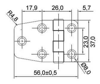 SARANA PEITELEVYLLÄ 37x56MM