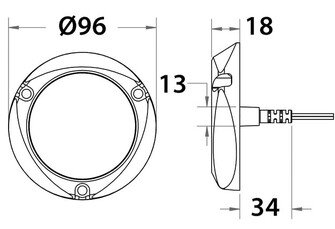 SEABLAZE X2 LED VEDENALAINEN VALO, PRONSSI / VALK/SIN