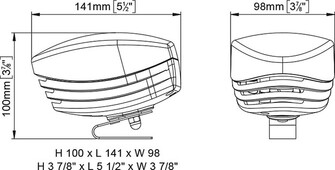 SHARK ÄÄNITORVI, KROMATTU, 12V