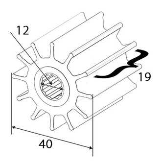 SIIPIPYÖRÄ F35 PUMPPUUN/22405-0001