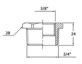 SOVITUSKAPPALE 3/4x3/8