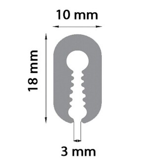 TÖRMÄYSLISTA PVC 25M/RLL HARMAA