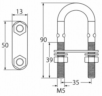 TRAILERIKOUKKU RUOSTUMATON TERÄS 5x40MM
