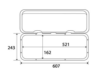 TREM HUOLTOLUUKKU 243X607MM