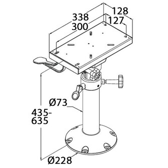 TUOLINJALKA LIUKUKISKOLLA, SÄÄDETTÄVÄ KORKEUS