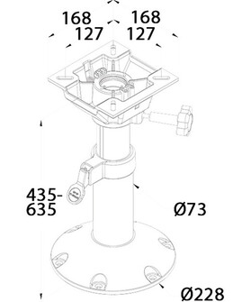TUOLINJALKA, SÄÄDETTÄVÄ KORKEUS